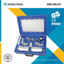 Kits de pistolet de pulvérisation d&#39;air de Rongpeng R8888 9PCS HVLP